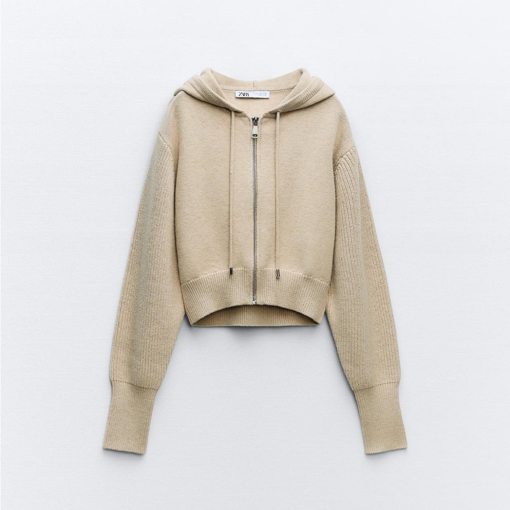 Zara hooded knit cardigan. Size L
